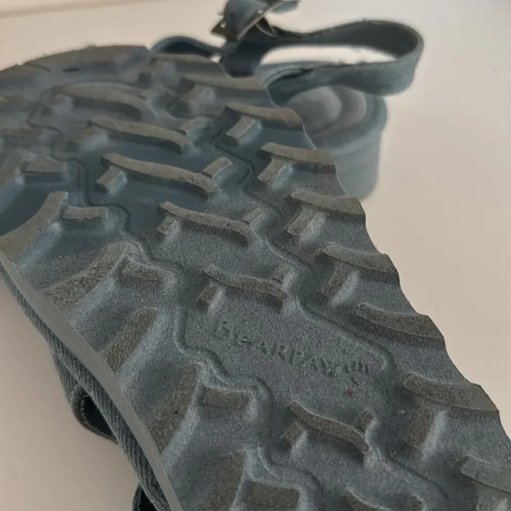 BEAR PAW Ascend Denim Blue Sandals EUC